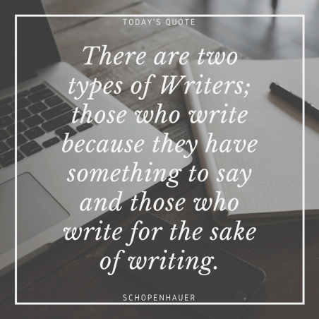 There are two types of writers;